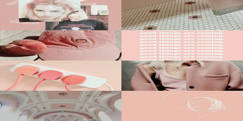 peachy-pink-pastel collage for P I S C E S - be faithful like a PISCES