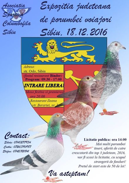 Sibiu - a Expozitii si evenimente columbofile