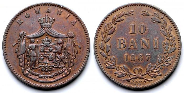 10 BANI-1867 - Monede Romanesti