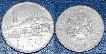 1 LEU-1966 - Monede Romanesti