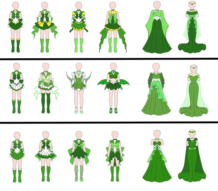 Emerald Fukus; Row 1: Normal, Super, Eternal, Supreme, Princess, Queen
Row 2: Normal, Super, Seraphic, Lunatic, Princess, Queen
Row 3: Normal, Super, Millenium, Legendar, Princess, Queen
