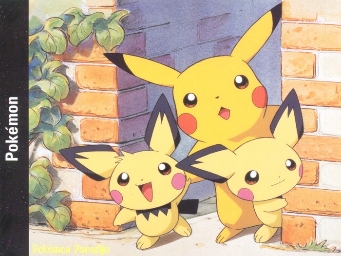 pikachu and 2 pichu - aici vei gasi poze cu toti pokemonii