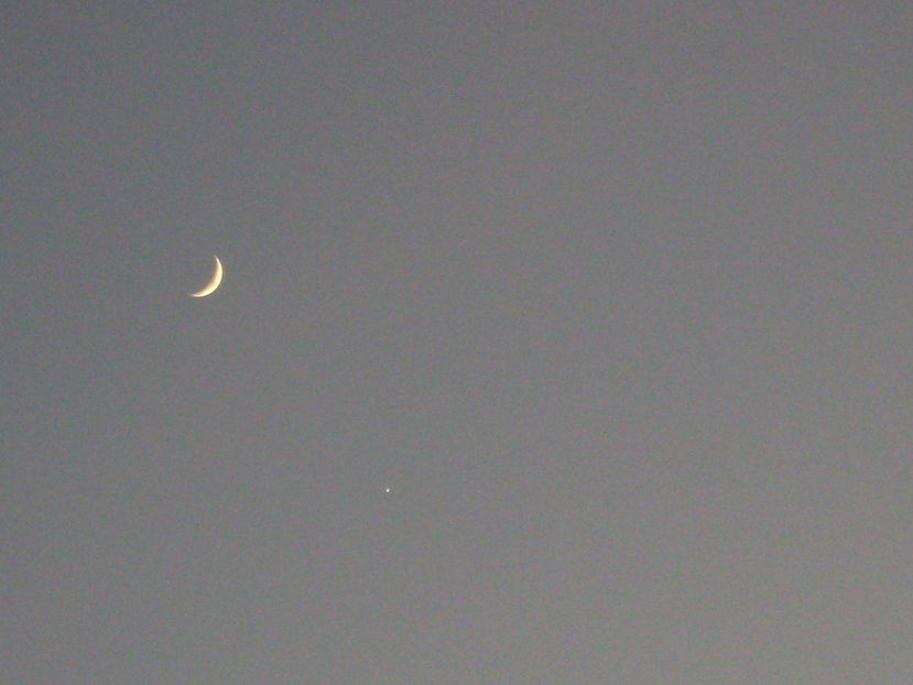 Conjunctie Luna-Venus in Pesti; 2 ian. 2017

