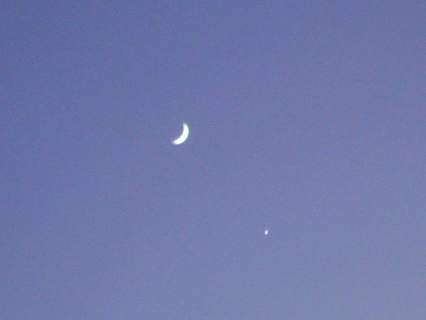 Conjunctie Luna-Venus in Pesti; 2 ian. 2017
