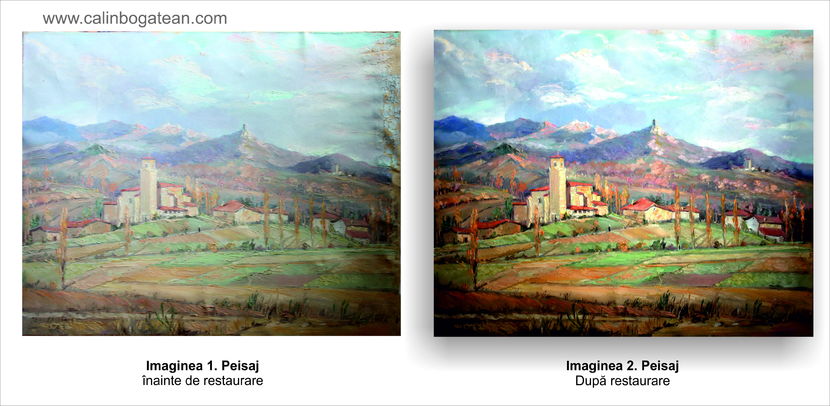 Restaurare tablou peisaj cu cl%u0103diri; Restaurare tablou peisaj cu cl%u0103diri
Pictur%u0103 

