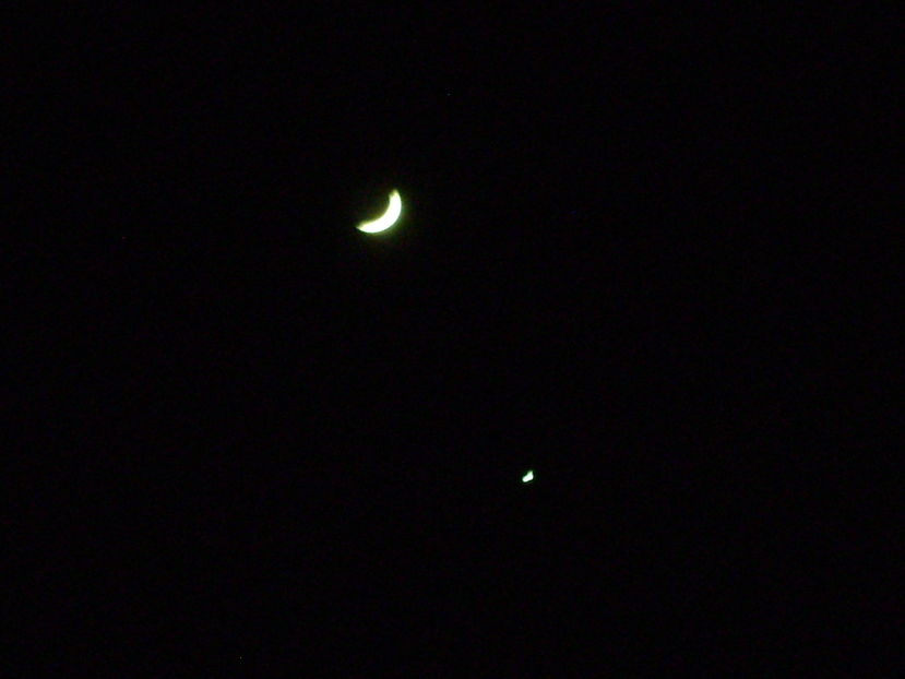 Conjunctie Luna-Venus in Pesti; 2 ian. 2017
