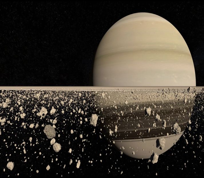 ━ Inelele lui Saturn nu sunt solide. Compoziția acestora e formată din gheață, praf și pietre.
