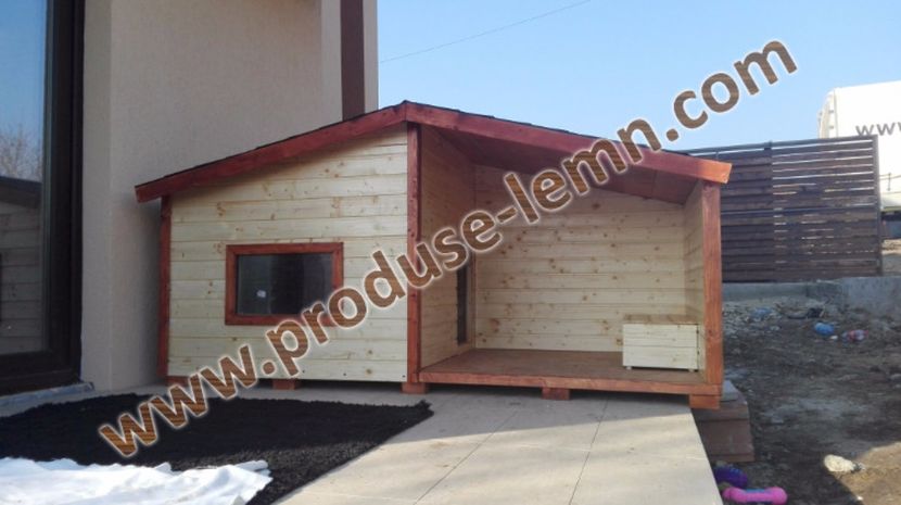 cusca cotet caine cu terasa ,izolat termic  (84) - 31 Casuta caine cu terasa acoperita