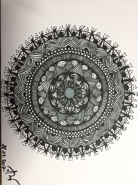 Mandala cu marker.Daruita.Amelia