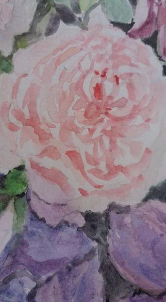  - Trandafiri si alte flori in acuarela