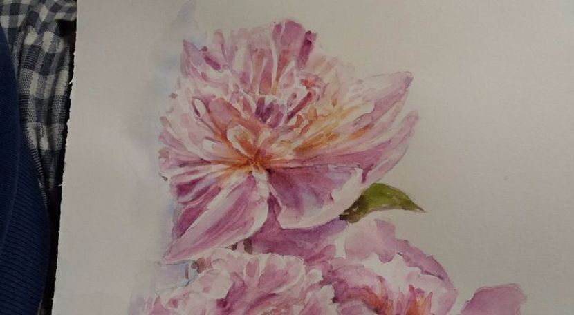  - Trandafiri si alte flori in acuarela