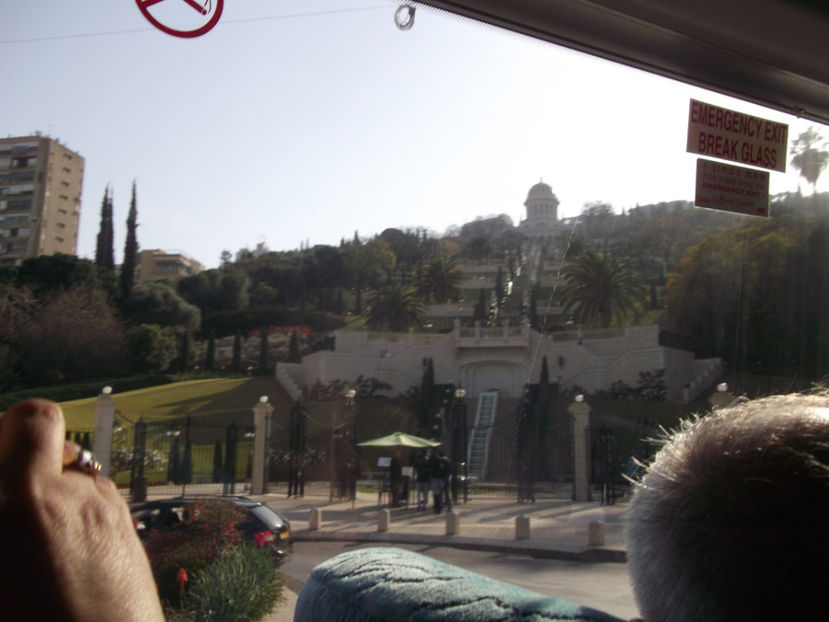 gradinile BAHAI, vazute din partea de jos a muntelui Carmel - prima zi de pelerinaj