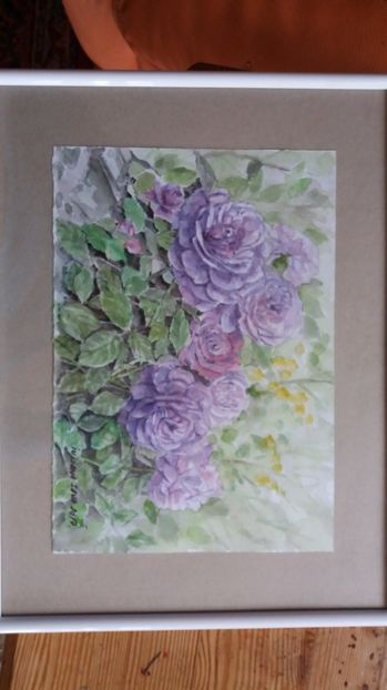  - Trandafiri si alte flori in acuarela