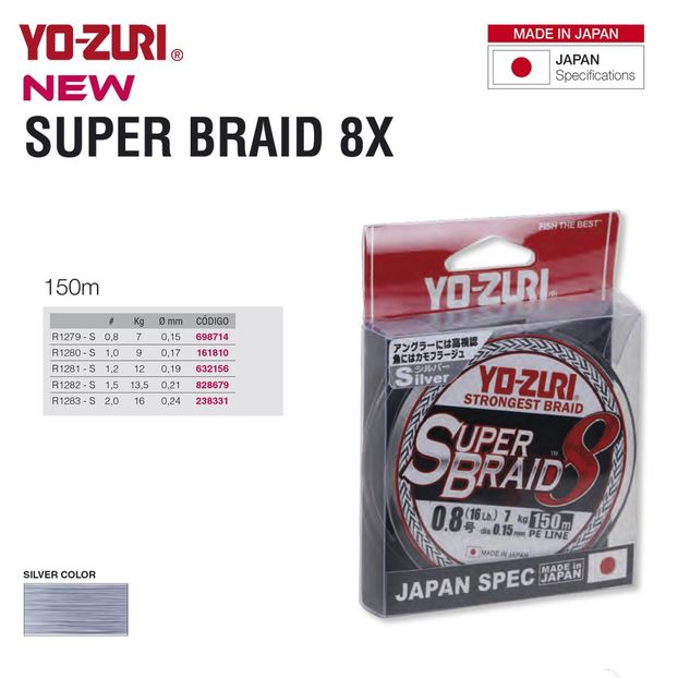Yo-Zuri Super Braid 8x 150m (Silver Color) - Cover - NoutatiDuelYoZuriMartie2017