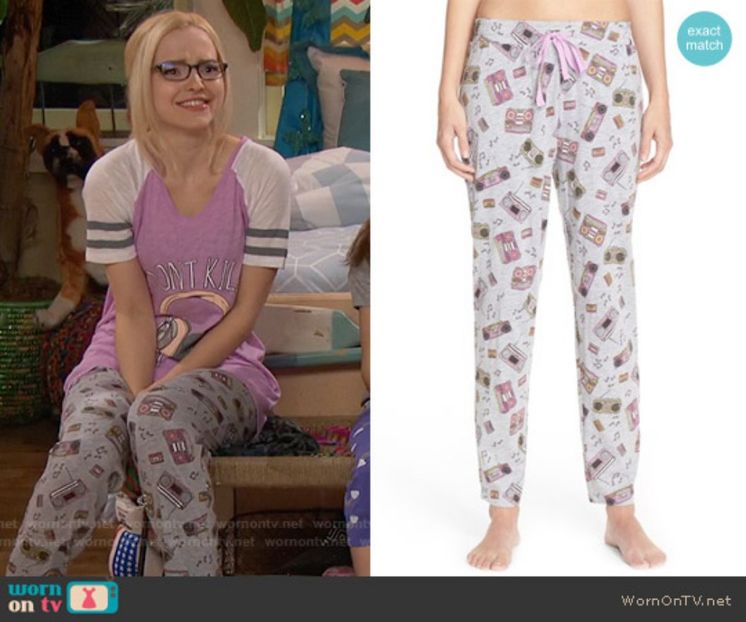 Cozy-zoe-Print-Jersey-Lounge-Pants-dove-cameron-liv-maddie - dove cameron