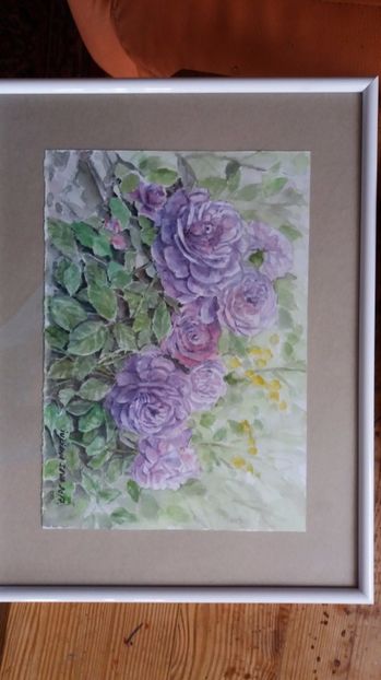  - Trandafiri si alte flori in acuarela