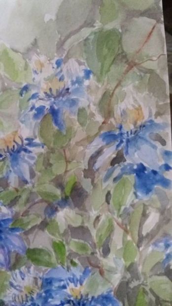  - Trandafiri si alte flori in acuarela