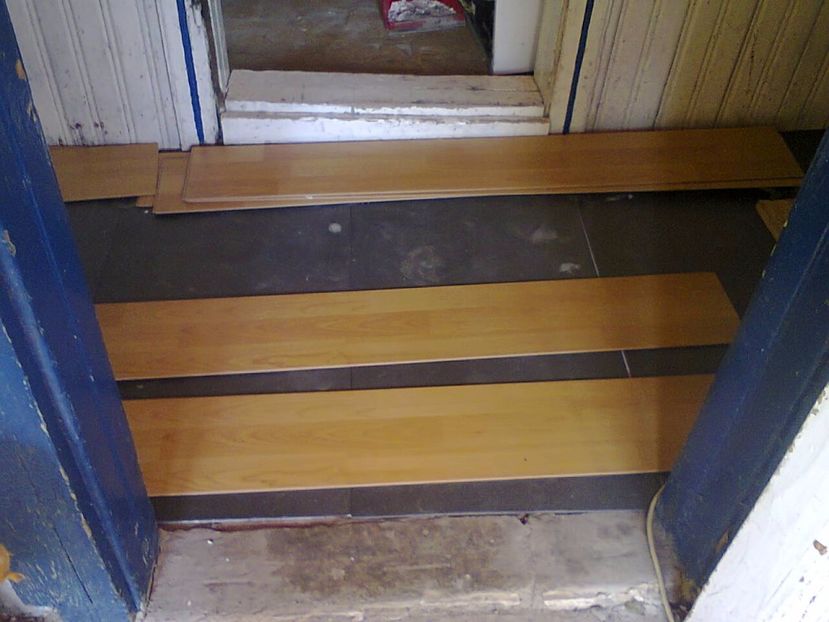 Partea centrala a holului, intrarea in camera. - 2017 RENOVARE CABANA DE LA GRADINA 2 - 17 mai