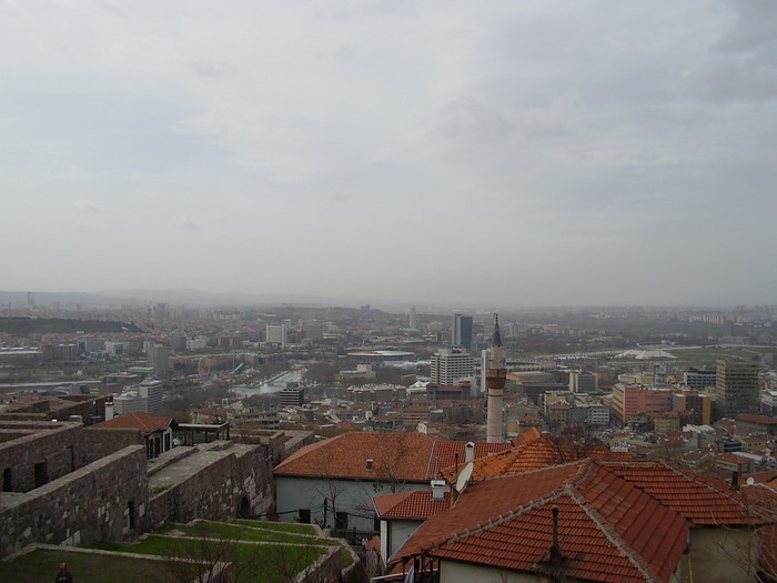 Ankara; Panorama Ankarei din castel
