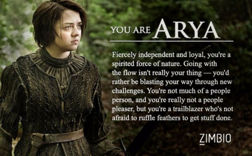 Arya ♡ - Game of Thrones - Challenge