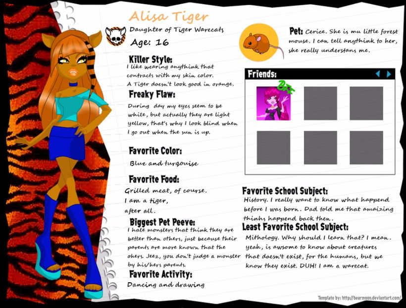 Alisa Profile - I- Alisa Tiger