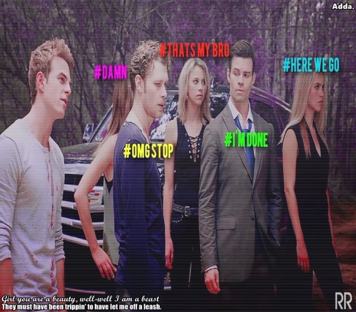 》*se uită spre ei doi, apoi vorbește normal, știind că-l vor auzi* Voi doi iar vă plimbați + - enjoy drinks at mystic grill