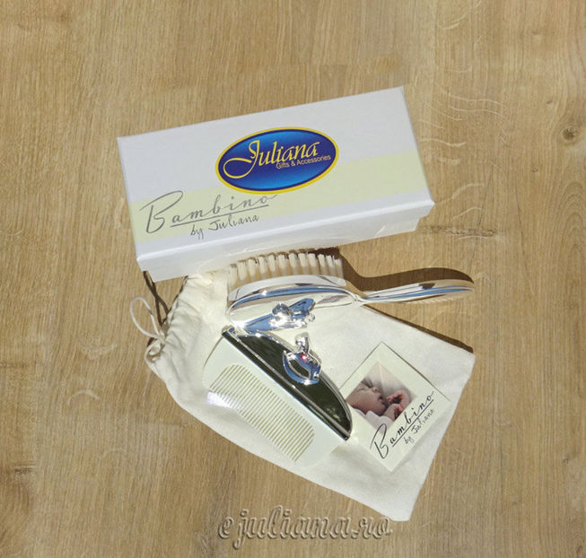 set-perie-pieptan-bambino (2) - Cadouri de botez pentru bebelusi