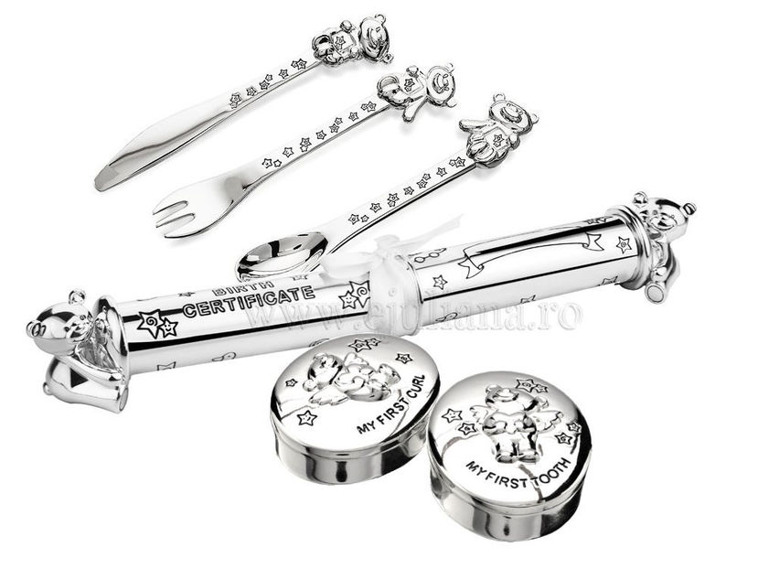 set-bucla-dintisor-suport-certificat-tacamuri-twinkle-juliana-JT407C-407lei - Idei cadouri bebelusi colectia Juliana