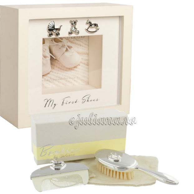 caseta-primii-botosei-set-perie-pieptene-238lei - Idei cadouri bebelusi colectia Juliana