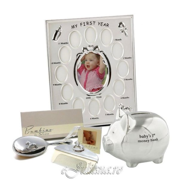 pusculita-rama-set-pieptan-perie-JT337-337lei - Idei cadouri bebelusi colectia Juliana