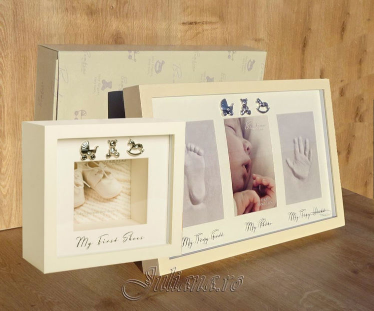 rama-amprenta-piciorus-manuta-bebelusi-caseta-botosei-298lei - Idei cadouri bebelusi colectia Juliana