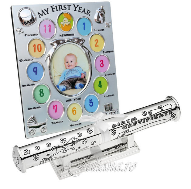 Suport-certificat-rama-primul-an-bebelusi-Juliana-8839C1147 - Idei cadouri bebelusi colectia Juliana