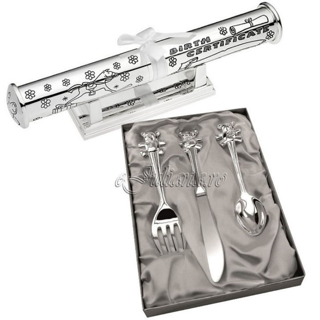 suport-certificat-tacamuri-Juliana-228lei-8839CG427 - Idei cadouri bebelusi colectia Juliana