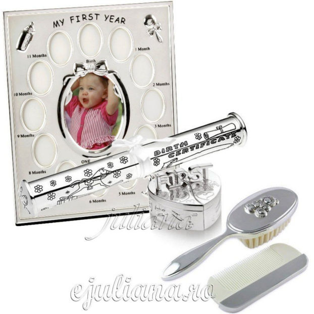 rama-suport-set-mot-perie-pieptene-argint-botez-366lei-JT3660 - Idei cadouri bebelusi colectia Juliana