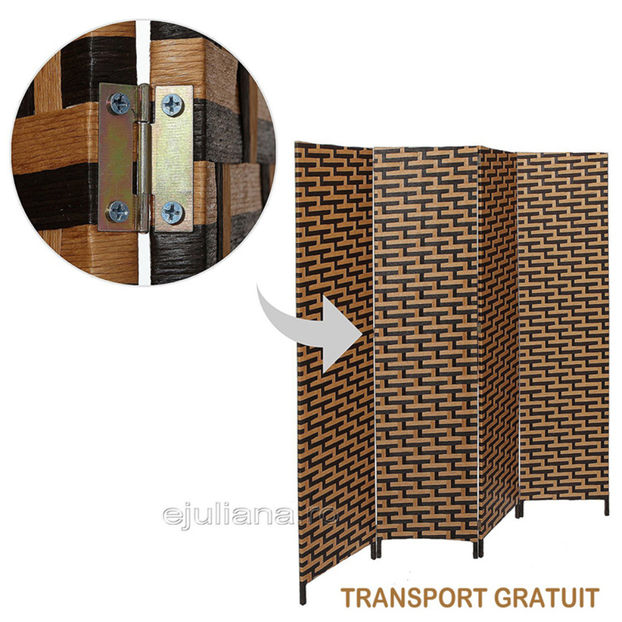 paravan-despartitor-decorativ-bambus-maron-negru (2) - Paravane decorative si despartitoare Juliana