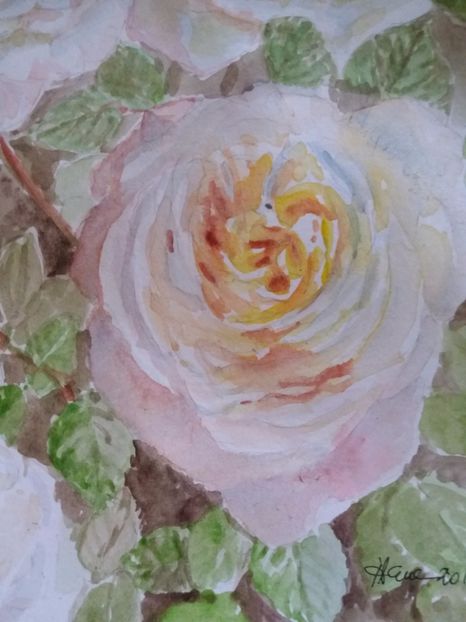  - Trandafiri si alte flori in acuarela