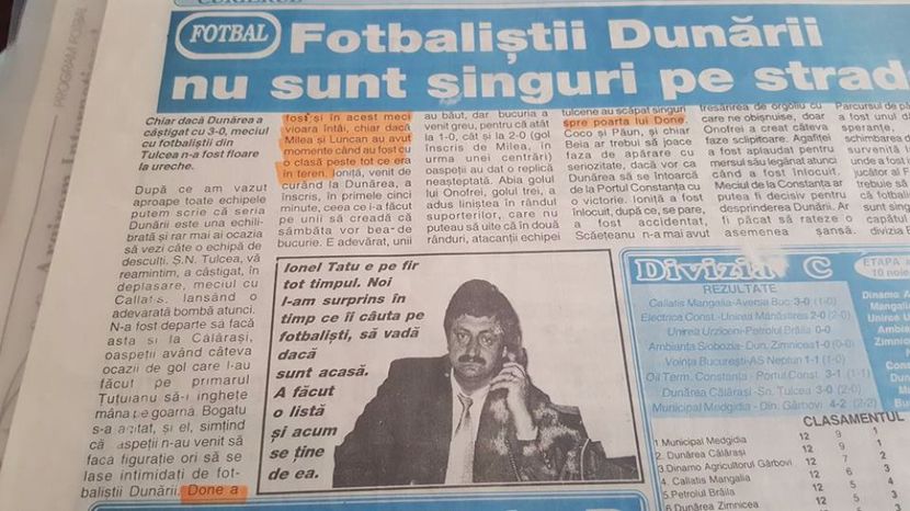 Daniel Done la Dunarea - Dunarea Galati Istorie