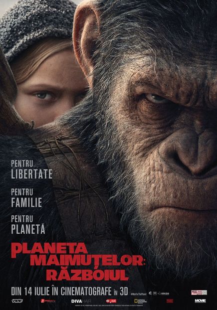 din 14 iul, War for the Planet of the Apes (2017) - Filme in curand
