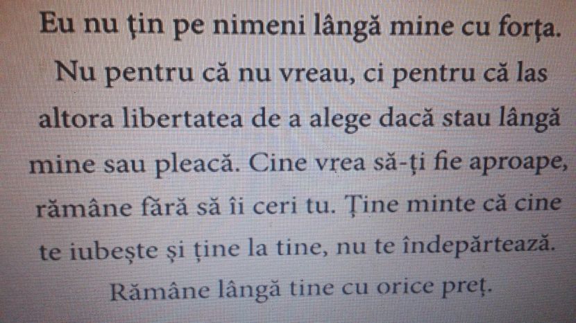  - Nu te țin cu forța lângă mine