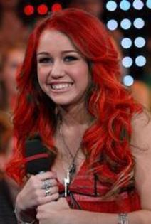 miley with red hair! - Hannah and Miley