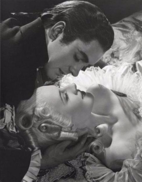 norma-shearer-and-tyrone-power-by-laszlo-willinger-from-marie-antoinette-1938 - Silver Screen