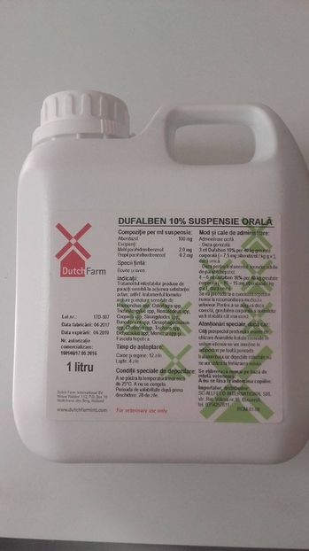 DUFALBEN SUSPENSIE 10% 1L 43 RON - DUFALBEN SUSPENSIE 1L - 43 RON