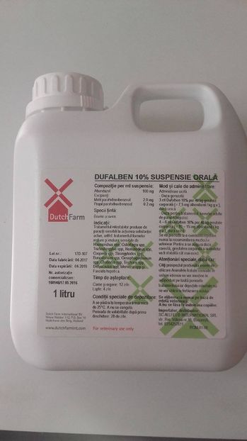 DUFALBEN SUSPENSIE 10% 1L 43 RON - DUFALBEN SUSPENSIE 1L - 43 RON