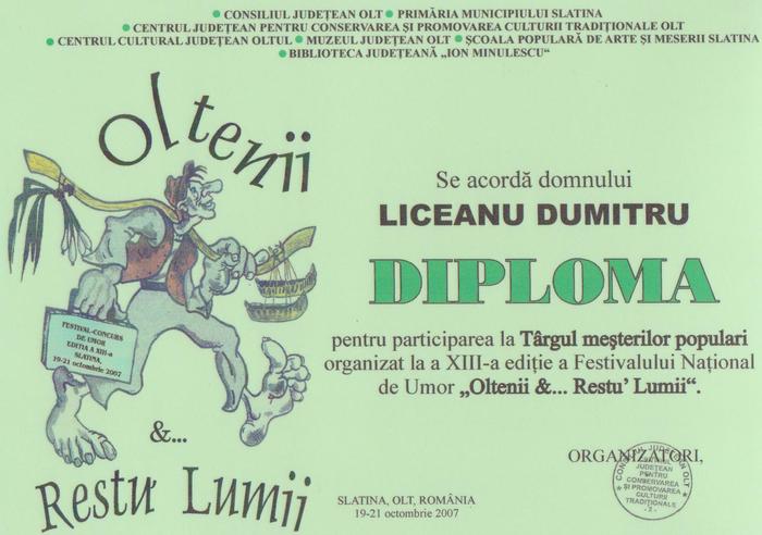 0 002 - Diplome obtinute la expozitii si targuri