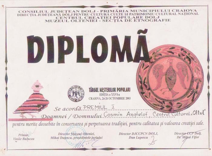 0 011 - Diplome obtinute la expozitii si targuri