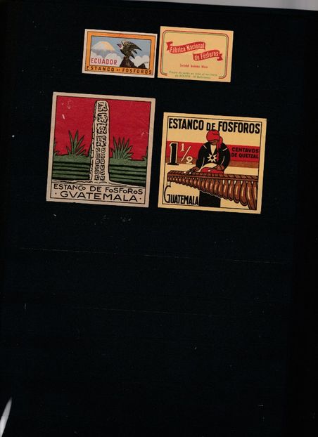 0019-ECUADOR, GUATEMALA - 2- ETICHETE DE CUTII DE CHIBRITURI