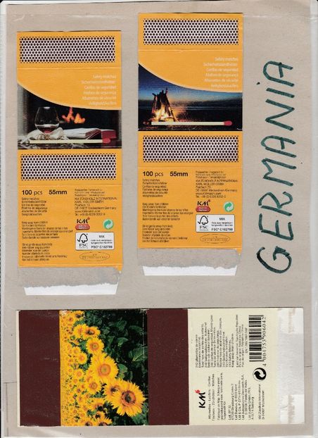 GERMANIA album fise (1) - 3- FISE DE CUTII DE CHIBRITURI