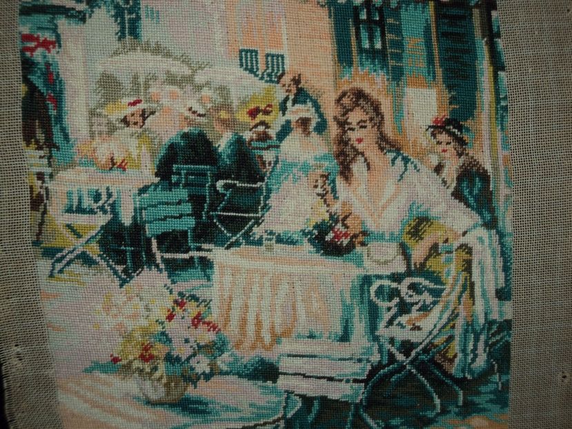 strada cafenelelor - ZZ Goblen-pictura cu acul