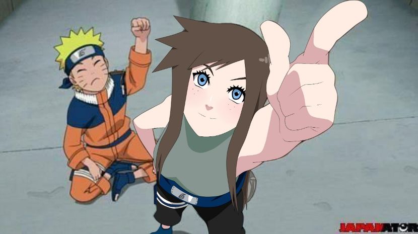 Shion and Naruto - Naruto Character- Shion Aburame