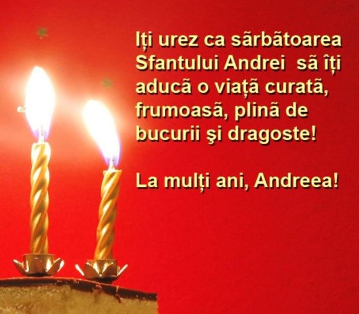  - La multi ani ! Andrei sau Andreea